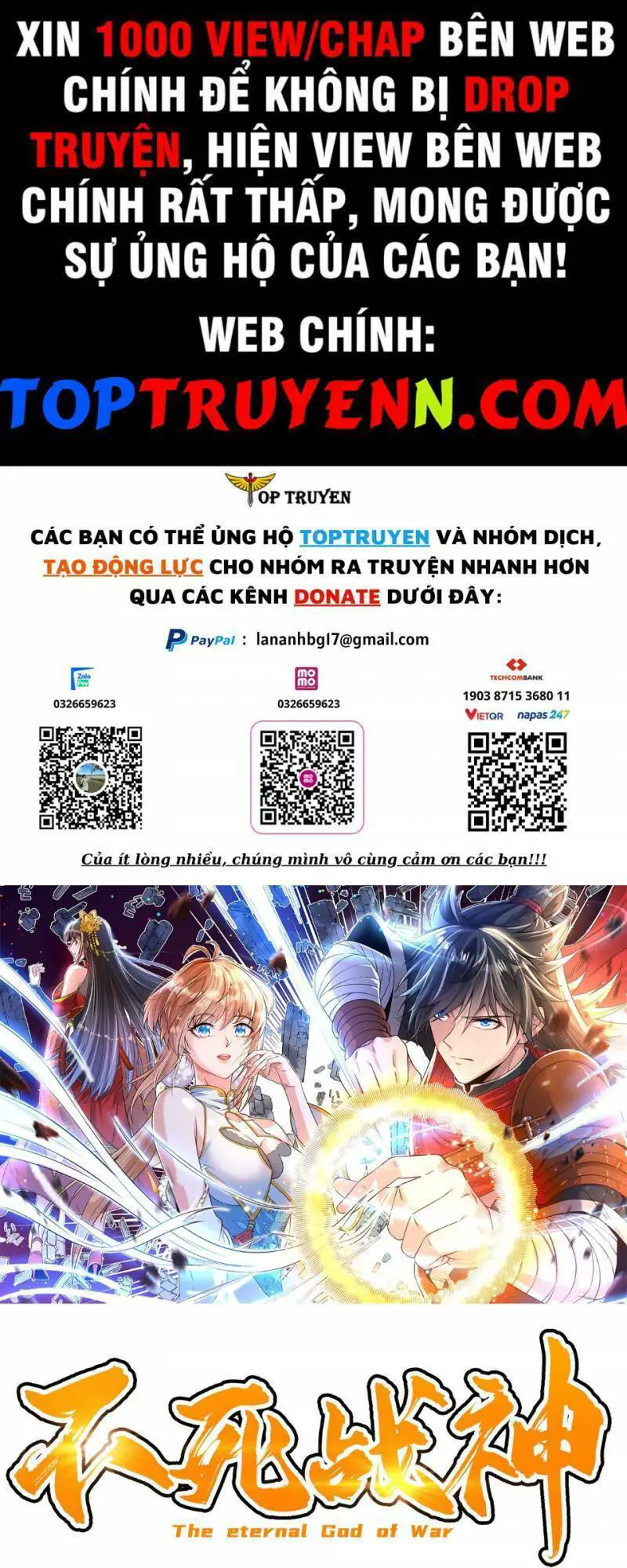 Chiến Thần Bất Tử Nettruyen ZZZ Chương 19 Page 1
