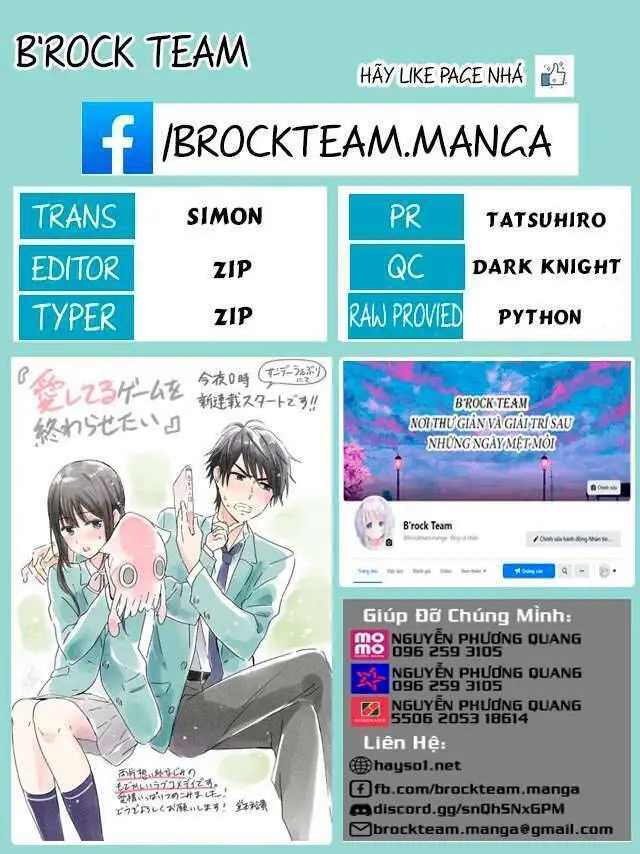 Aishiteru Game Wo Owarasetai Nettruyen ZZZ Chương 8 Page 1