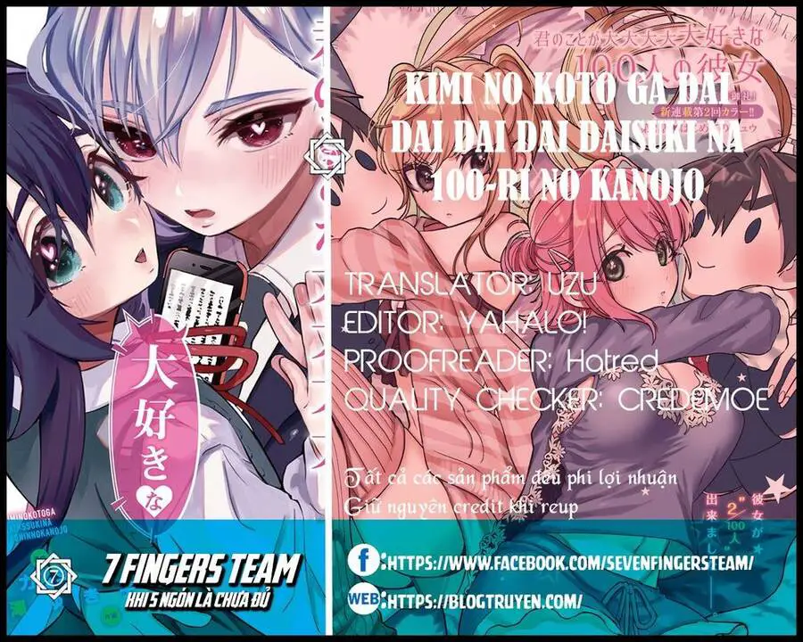 Kimi No Koto Ga Dai Dai Dai Dai Daisuki Na 100-Ri No Kanojo Nettruyen ZZZ Chương 14 Page 2
