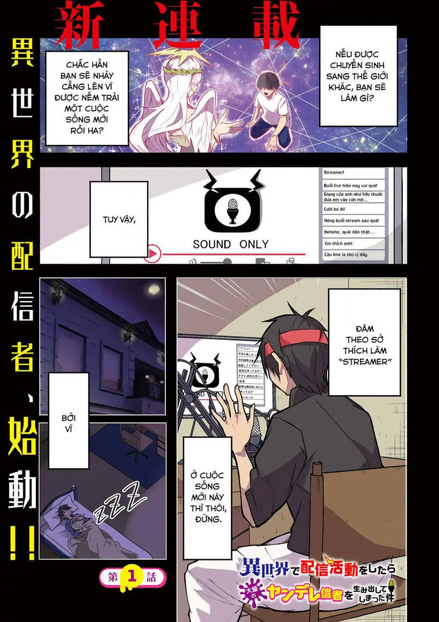 Isekai De Haishin Katsudou Wo Shitara Tairyou No Yandere Shinja Wo Umidashite Shimatta Ken Nettruyen ZZZ Chương 1 Page 1