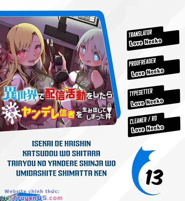 Isekai De Haishin Katsudou Wo Shitara Tairyou No Yandere Shinja Wo Umidashite Shimatta Ken Nettruyen ZZZ Chương 13 Page 1