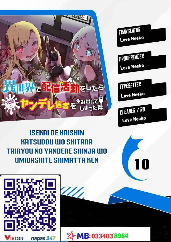Isekai De Haishin Katsudou Wo Shitara Tairyou No Yandere Shinja Wo Umidashite Shimatta Ken Nettruyen ZZZ Chương 10 Page 1